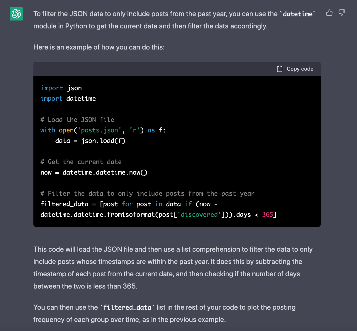 DateTime Filtering