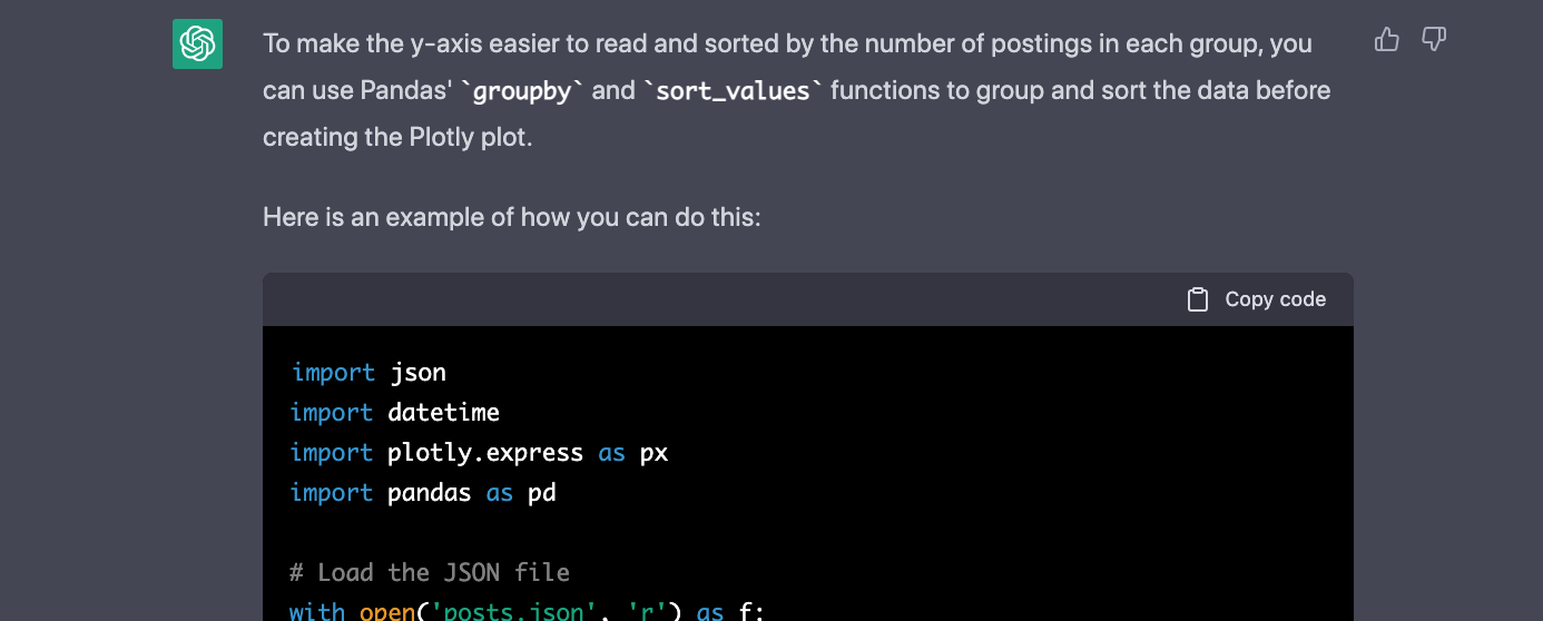 Chat GPT Output (part 1 of 2)